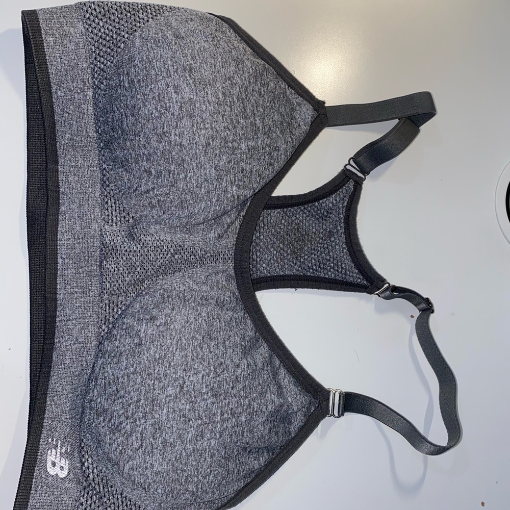 Dark grey sports bra